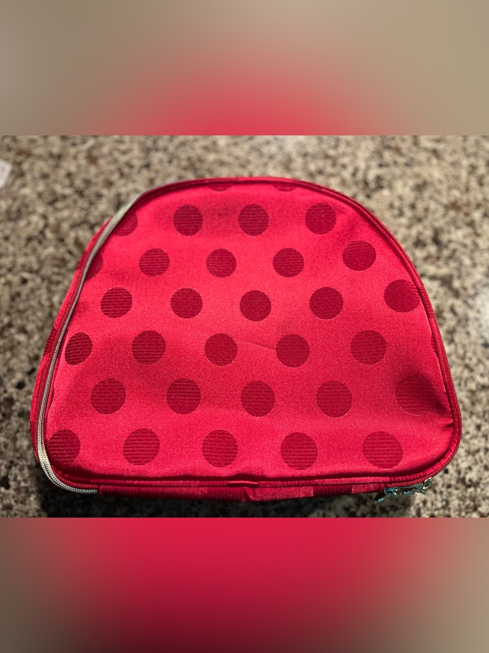 Este Lauder Women’s Red Polka Dot Cosmetic Bag